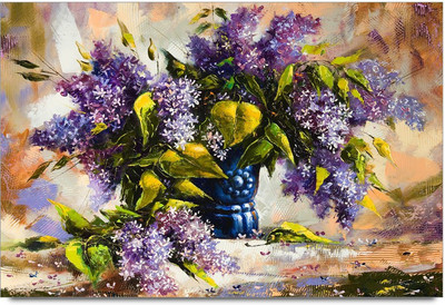 53% OFF on Purple Flowers in a Vase Textured Paint Laminated Poster Paper Print 53% OFF on Purple Flowers in a Vase Textured Paint Laminated Poster Paper Print