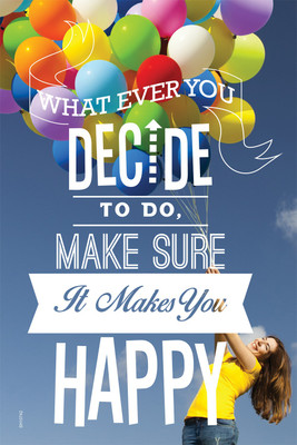 16% OFF on Shopisky What Ever You Decide to Do Make Sure It Makes You Happy Paper Print