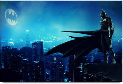 34% OFF on Amy Cool Batman Watching City at Night 3D Poster