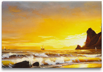 45% OFF on Sailboat Against a Background of Sea Sunset Canvas Art 45% OFF on Sailboat Against a Background of Sea Sunset Canvas Art