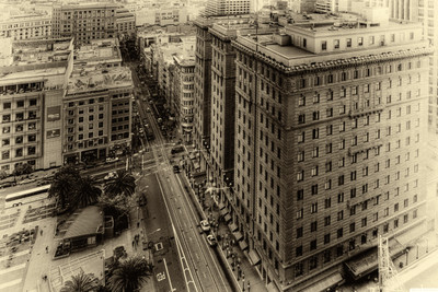 49% OFF on Oshi - St. Francis Hotel (Sepia) Paper Print