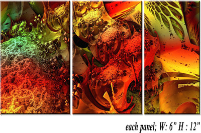 9% OFF on Wonder Images Multi Panel Abstract with Back Framing Canvas Art