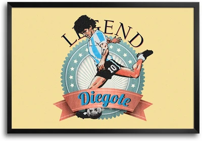 46% OFF on Shopmantra Digote Maradona Argentina Football Laminated Frame Poster Paper Print