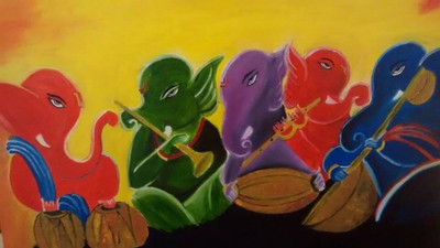 20% OFF on Ganesha - The Musician Canvas Art 20% OFF on Ganesha - The Musician Canvas Art