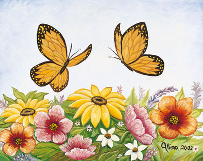 33% OFF on Two Butterflies Canvas Art