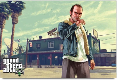 53% OFF on Grand Theft Auto Five Trevor Artwork Laminated Poster Paper Print