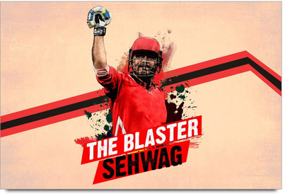 53% OFF on The Blaster Sehwag Laminated Poster Paper Print