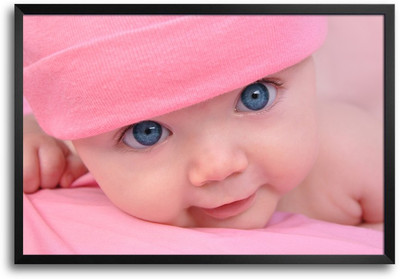 46% OFF on Blue Eyed Baby With Pink Cap Laminated Framed Paper Print 46% OFF on Blue Eyed Baby With Pink Cap Laminated Framed Paper Print