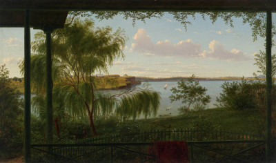 25% OFF on Print of from the Verandah of Purrumbete Canvas Art