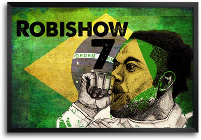 46% OFF on Shopmantra Robinho Brazil Football Laminated Frame Poster Paper Print