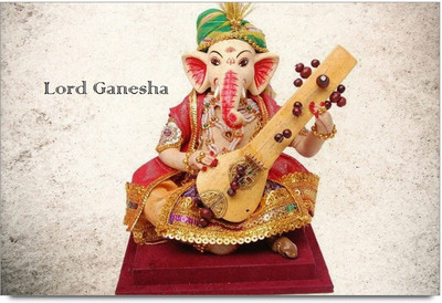 58% OFF on Lord Ganesha Idol Laminated Poster Paper Print