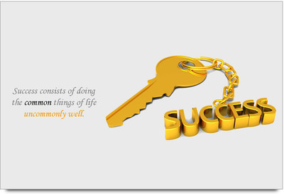 62% OFF on Success Come From Doing Common Thing Paper Print