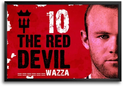 46% OFF on Shopmantra Wayne Rooney Red Devil Laminated Frame Poster Paper Print