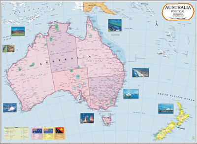 30% OFF on Australia Political Map Paper Print