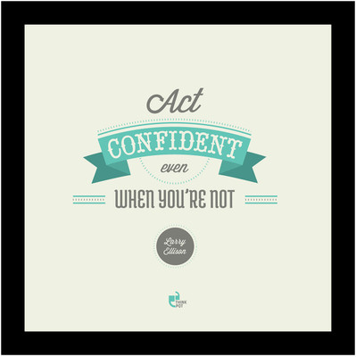 5% OFF on Act confident even when you're not! - Larry Ellison, Oracle Framed Poster Photographic Paper