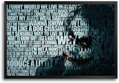 46% OFF on ShopMantra The Joker Quote Laminated Frame Poster Paper Print