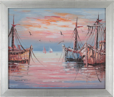 9% OFF on Canvas Painting Of A Ship Canvas Art