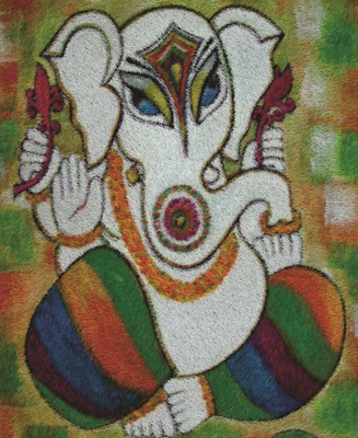 77% OFF on Painting Without Frame - Beautiful Ganpati Canvas Art