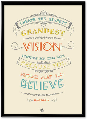 Thinkpot You Become What You Believe - Oprah Winfrey Framed Paper Print