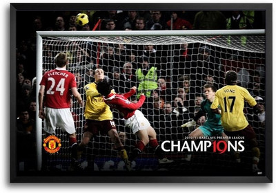 74% OFF on Manchester United Team Champions Fp00004072 Framed Photographic Paper