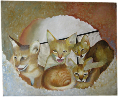 33% OFF on ICB cats painting on canvas Canvas Art 33% OFF on ICB cats painting on canvas Canvas Art