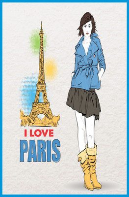 55% OFF on I love Paris Paper Print