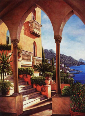 75% OFF on Palazzo on Amalfi Fine Art Print