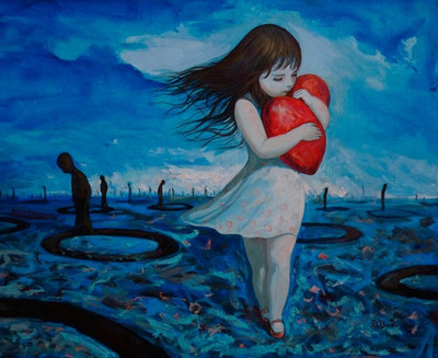 79% OFF on Canvas Painting Without Frame - Innocent Girls Canvas Art