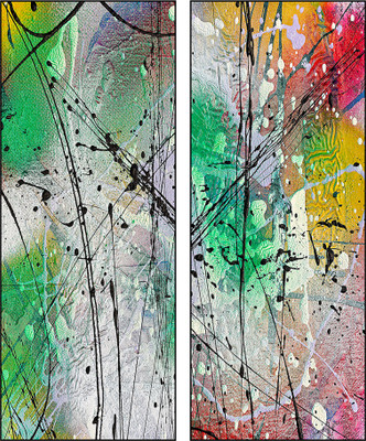50% OFF on Pixtopper Diptych 135 Canvas Art