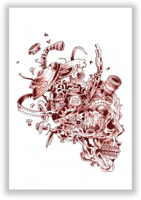 27% OFF on Mechanical Skull Red Graphic Illustration Poster Paper Print 27% OFF on Mechanical Skull Red Graphic Illustration Poster Paper Print