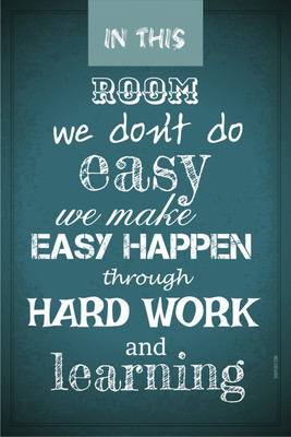 16% OFF on Poster - Classroom Poster - Hard Work And Learning Paper Print