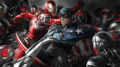 71% OFF on Iron Man and Captain America Avengers Paper Print 71% OFF on Iron Man and Captain America Avengers Paper Print