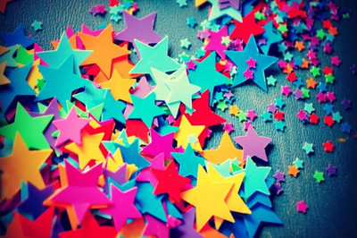 62% OFF on Colorful Stars Poster Photographic Paper