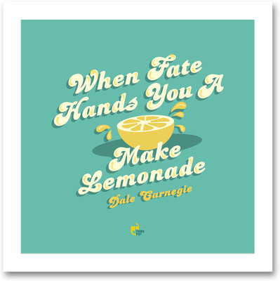 5% OFF on When fate hands you a lemon - Dale Carnegie White Square Frame Photographic Paper