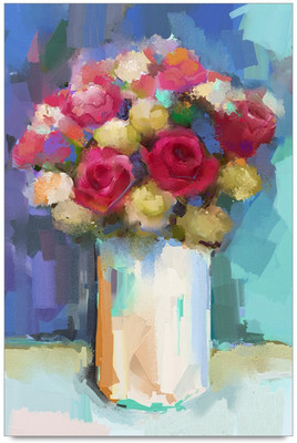 75% OFF on Amy Water Color Flower Paint 3D Poster