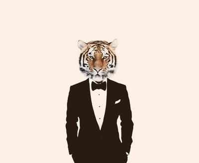 79% OFF on Painting Without Frame - Man Tiger Art Canvas Art