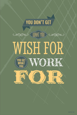 16% OFF on Poster - Motivational Poster Wish & Work Paper Print