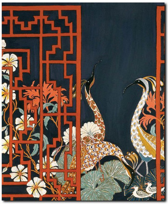 69% OFF on Stybuzz Peacocks In Window Painting Canvas Art