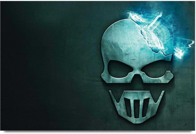 53% OFF on Metal Skull Mask Laminated Poster Paper Print