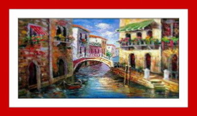 33% OFF on City Under Water Painting Fine Art Print