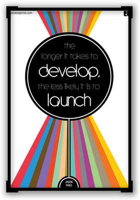 30% OFF on Preseed Prints The Longer It Takes To Develop by Jason Fried Motivational Quote Startup Matte Laminated Framed Poster Paper Print