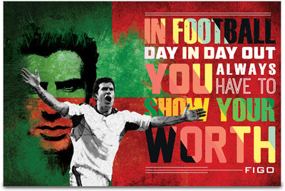 53% OFF on ShopMantra Filipe Figo Portugal Football Poster Paper Print