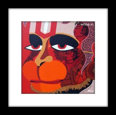 37% OFF on Lord Rama And Hunuman Fine Art Print