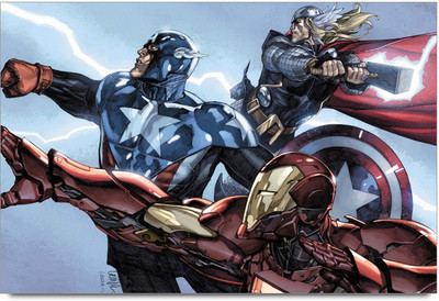 62% OFF on Superman, Ironman Paper Print