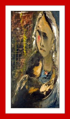 33% OFF on Mother & Son Painting Fine Art Print