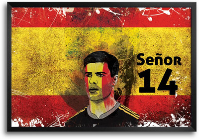 46% OFF on Shopmantra Xabi Alonso Spain Football Laminated Frame Poster Paper Print