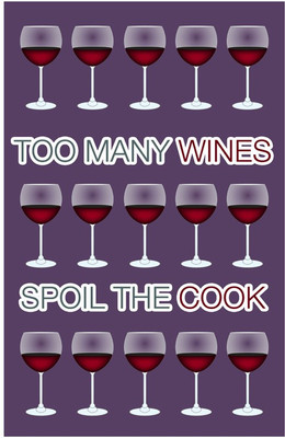 6% OFF on Too Many Wines Paper Print