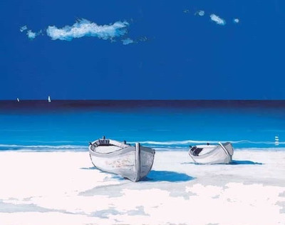 81% OFF on Painting Without Frame - Boat View Abstract Canvas Art