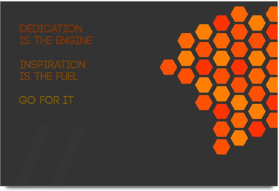 53% OFF on Dedication Is The Engine Inspiration Quote Laminated Poster Paper Print