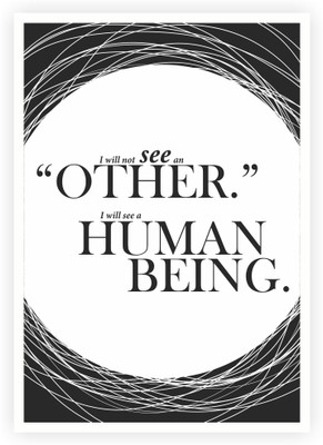 33% OFF on I will not See an Human Being Motivating Wall Decor Poster Paper Print